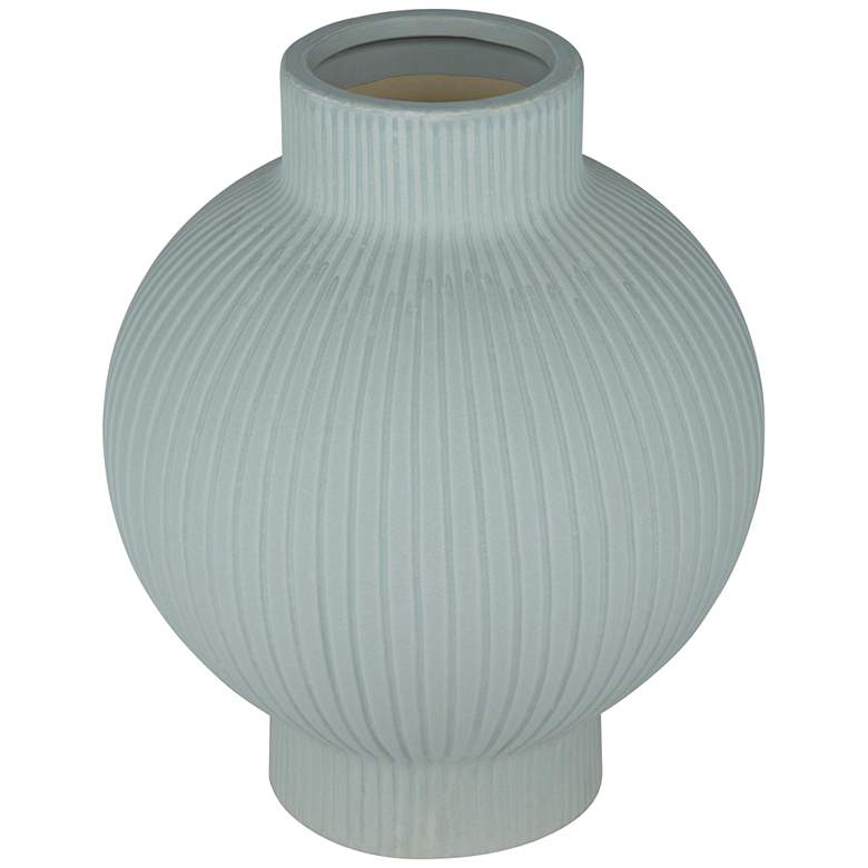 Image 5 Erica 8 1/2" High Matte Green Ceramic Decorative Vase more views