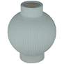 5_Erica 8 1/2" High Matte Green Ceramic Decorative Vase more views