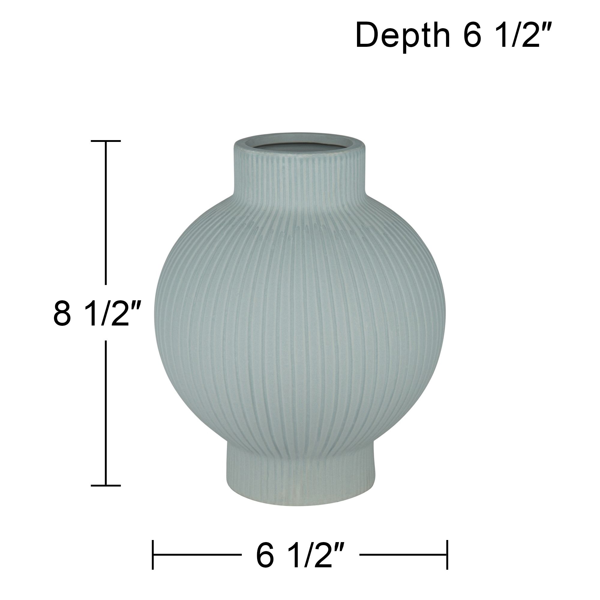 Image 6 Erica 8 1/2" High Matte Green Ceramic Decorative Vase more views