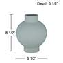 6_Erica 8 1/2" High Matte Green Ceramic Decorative Vase more views