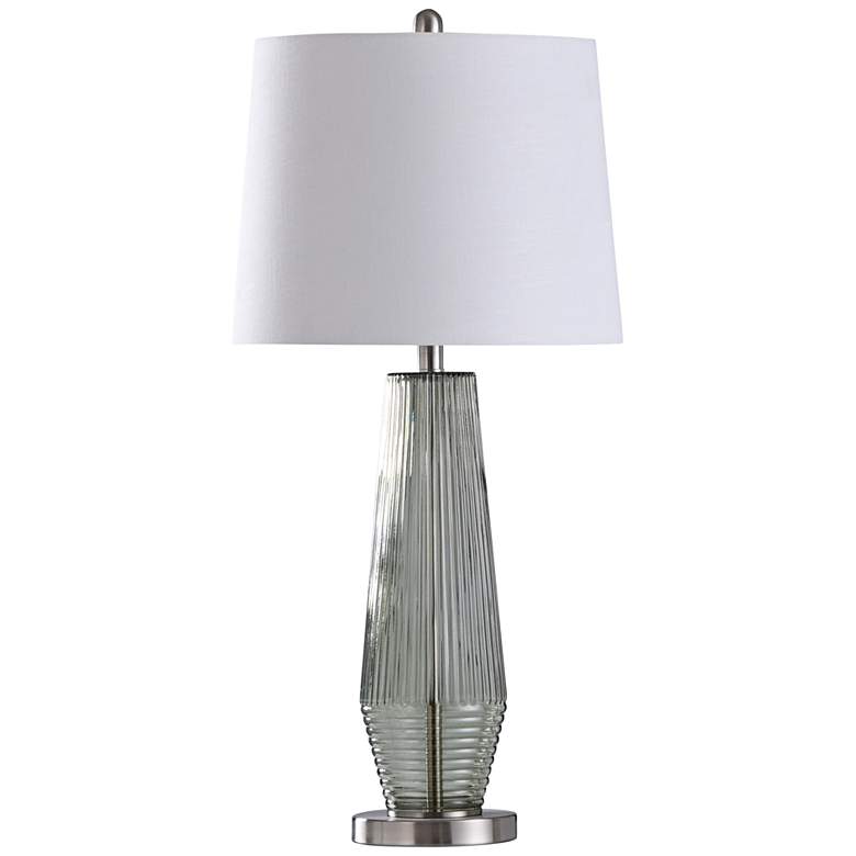 Image 1 Erica Light Sage Green Glass Table Lamp
