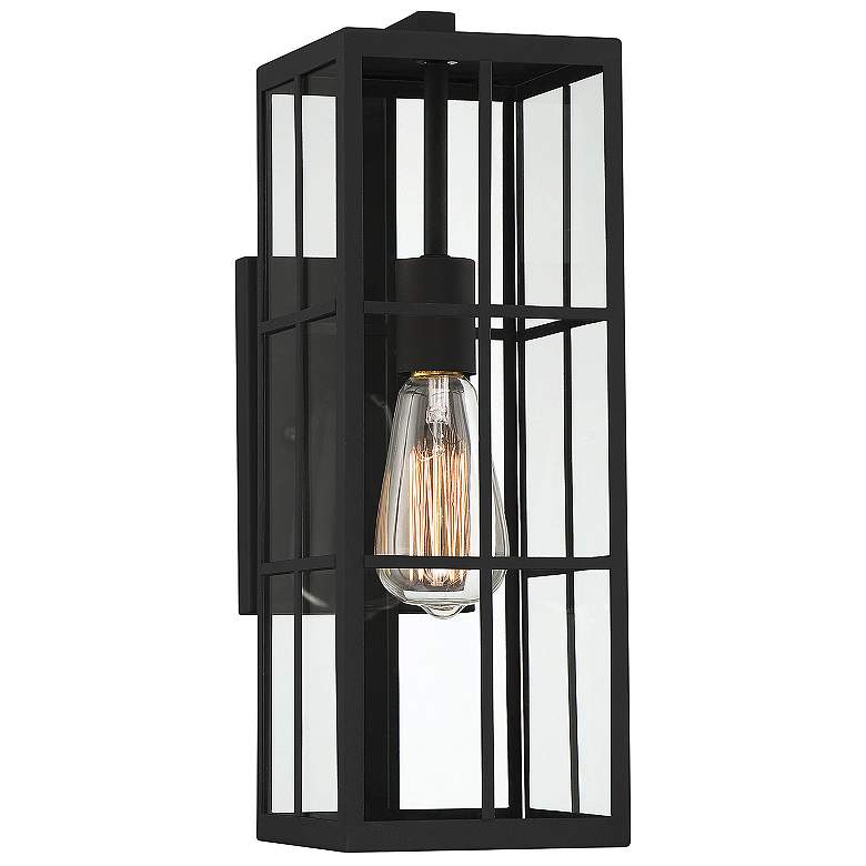 Image 1 Ericson 1-Light Outdoor Wall Lantern in Matte Black