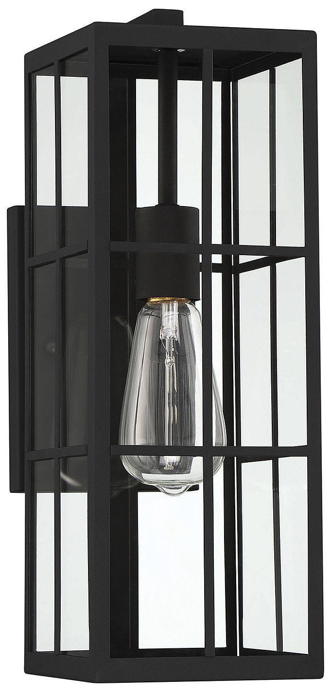 Image 2 Ericson 1-Light Outdoor Wall Lantern in Matte Black more views