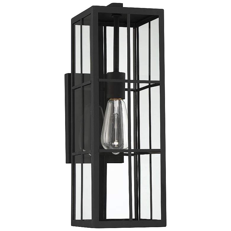 Image 2 Ericson 1-Light Outdoor Wall Lantern in Matte Black more views