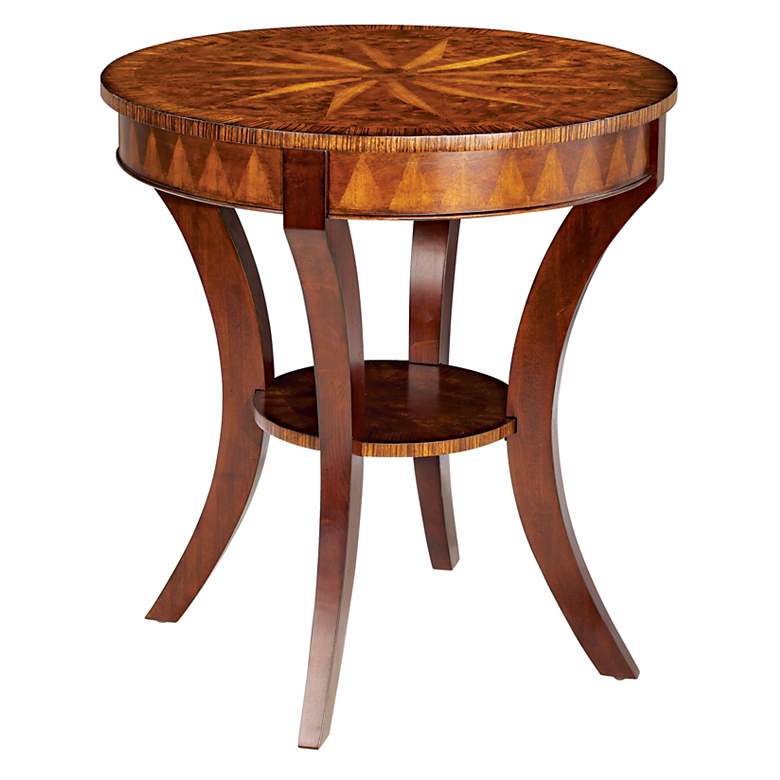 Image 1 Ericson Pecan Finish Round Side Table