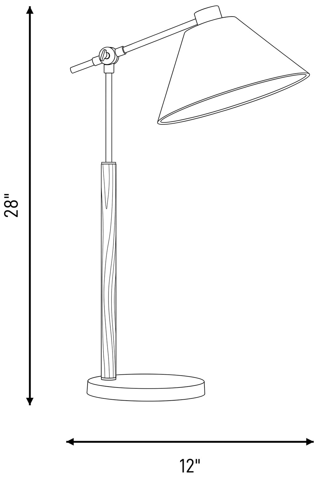 Erie 1-Light Table Lamp by Dann Foley