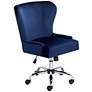 Erin Blue Fabric Adjustable Office Chair in scene