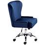 Erin Blue Fabric Adjustable Office Chair in scene
