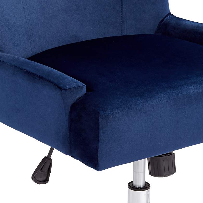 Image 4 Erin Blue Fabric Adjustable Swivel Office Chairs Set of 2 more views