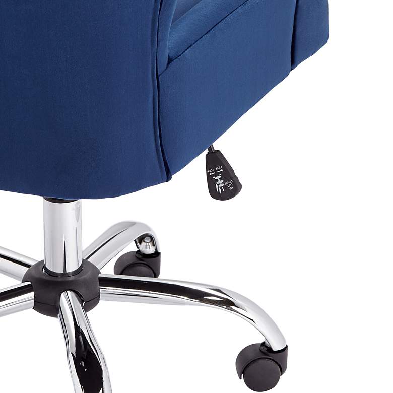 Image 5 Erin Blue Fabric Adjustable Swivel Office Chairs Set of 2 more views
