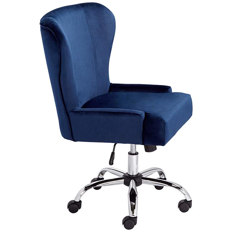 Image 7 Erin Blue Fabric Adjustable Swivel Office Chairs Set of 2 more views
