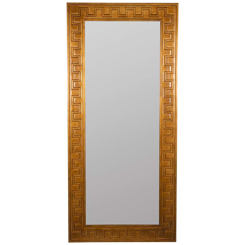 Image 1 Erin Gates Brook Antique Gold 70" x 32" Resin Rectangle Floor Mir
