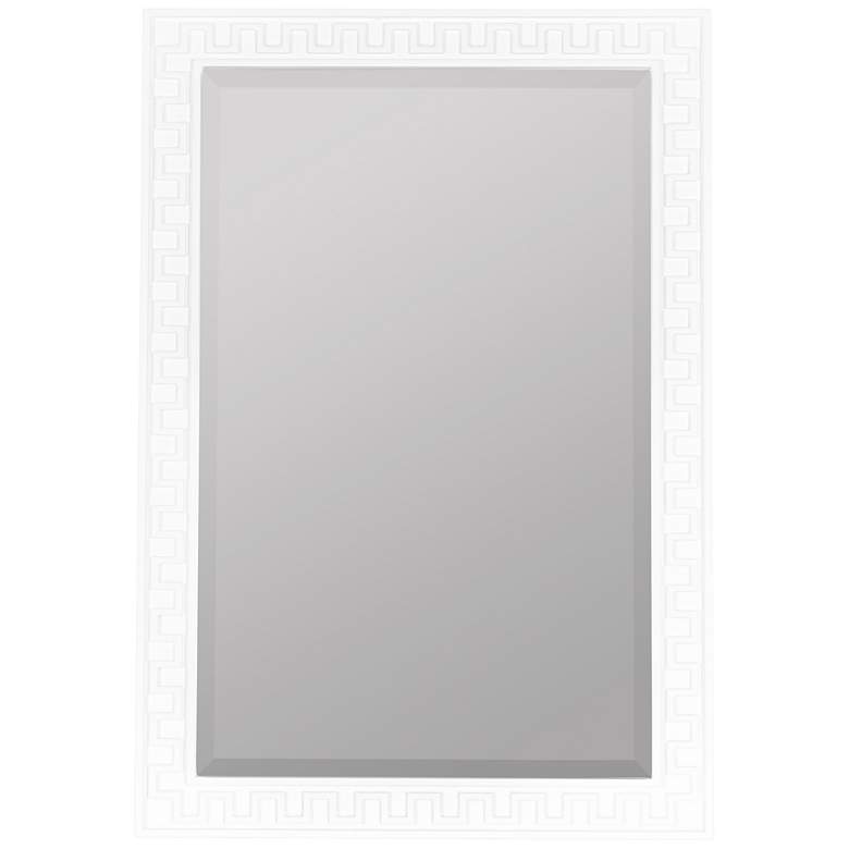 Image 1 Erin Gates Brook Glossy White 36" x 24" Resin Rectangle Wall Mirr