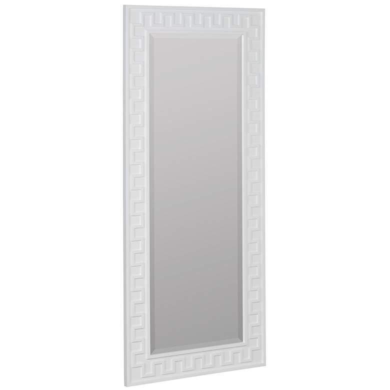 Image 3 Erin Gates Glossy White 32" x 70" Rectangular Floor Mirror more views