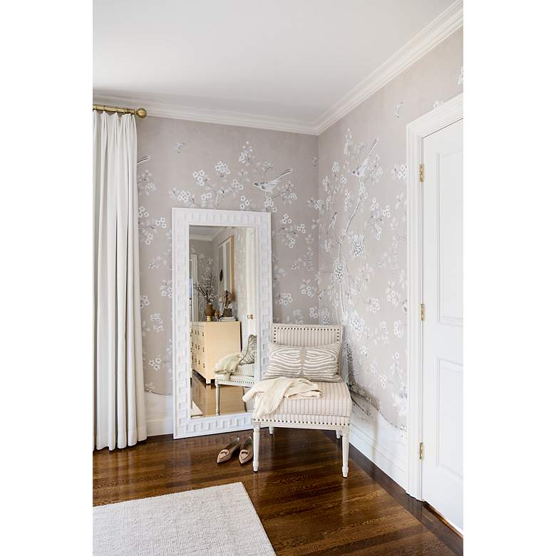 Image 6 Erin Gates Glossy White 32" x 70" Rectangular Floor Mirror more views