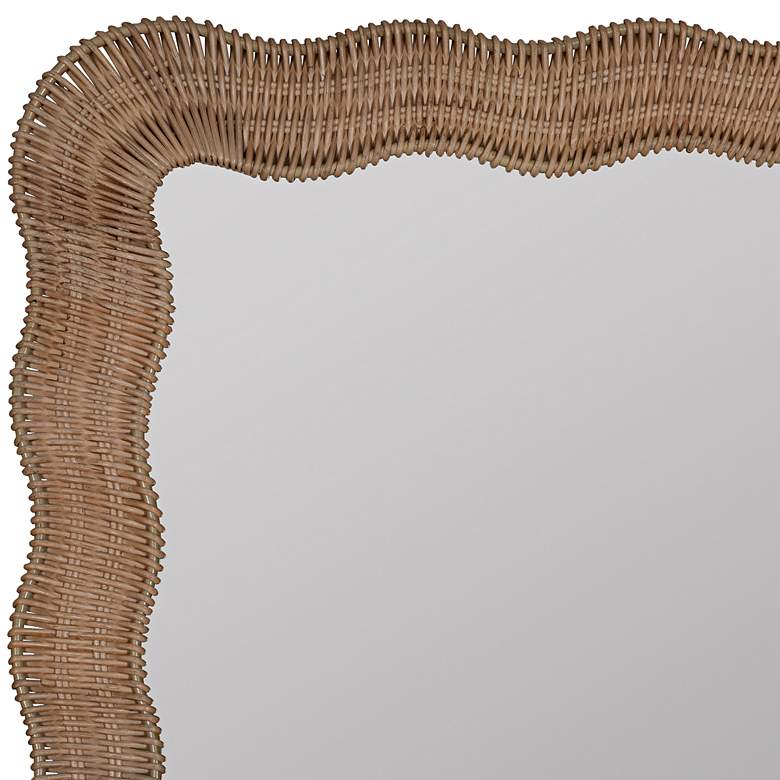 Image 4 Erin Gates Natural Rattan 28" x 40" Scalloped Wall Mirror more views