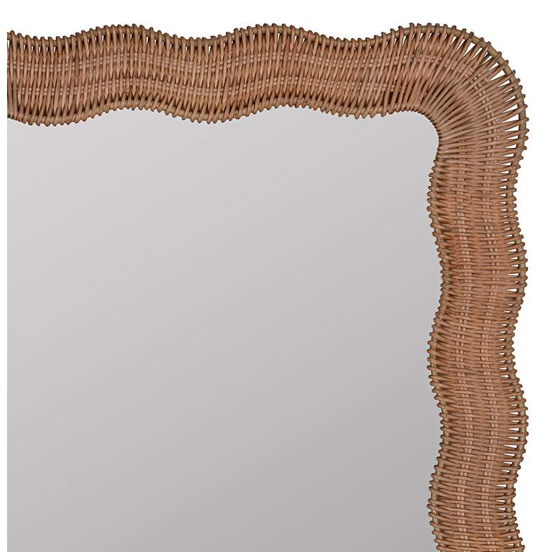 Image 5 Erin Gates Natural Rattan 28" x 40" Scalloped Wall Mirror more views