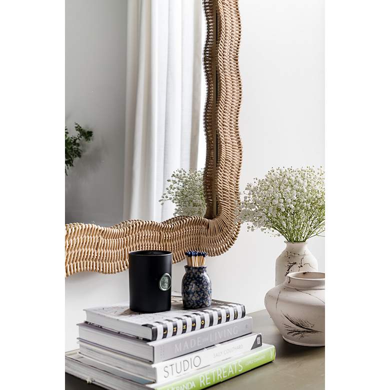 Image 7 Erin Gates Natural Rattan 28" x 40" Scalloped Wall Mirror more views