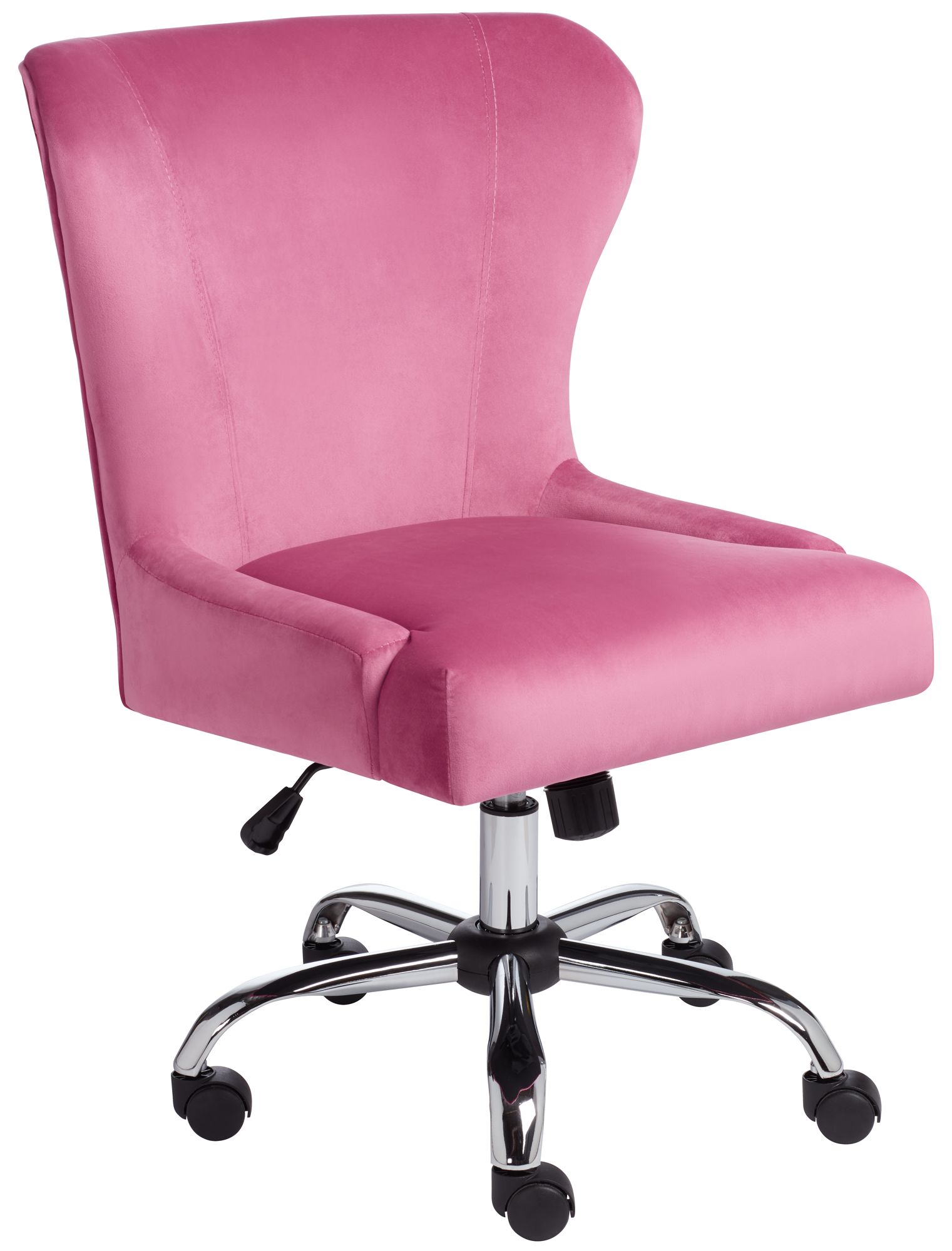 Pink office discount chair with wheels