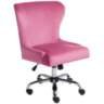 Erin Pink Fabric Adjustable Office Chair with Wheels
