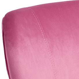 Image4 of Erin Pink Fabric Adjustable Office Chair with Wheels more views