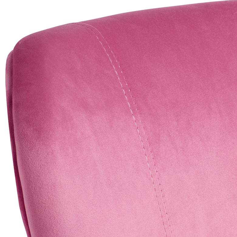 Image 4 Erin Pink Fabric Adjustable Office Chair with Wheels more views