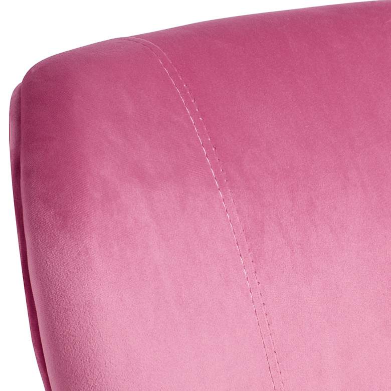 Image 3 Erin Pink Fabric Adjustable Swivel Office Chairs Set of 2 more views