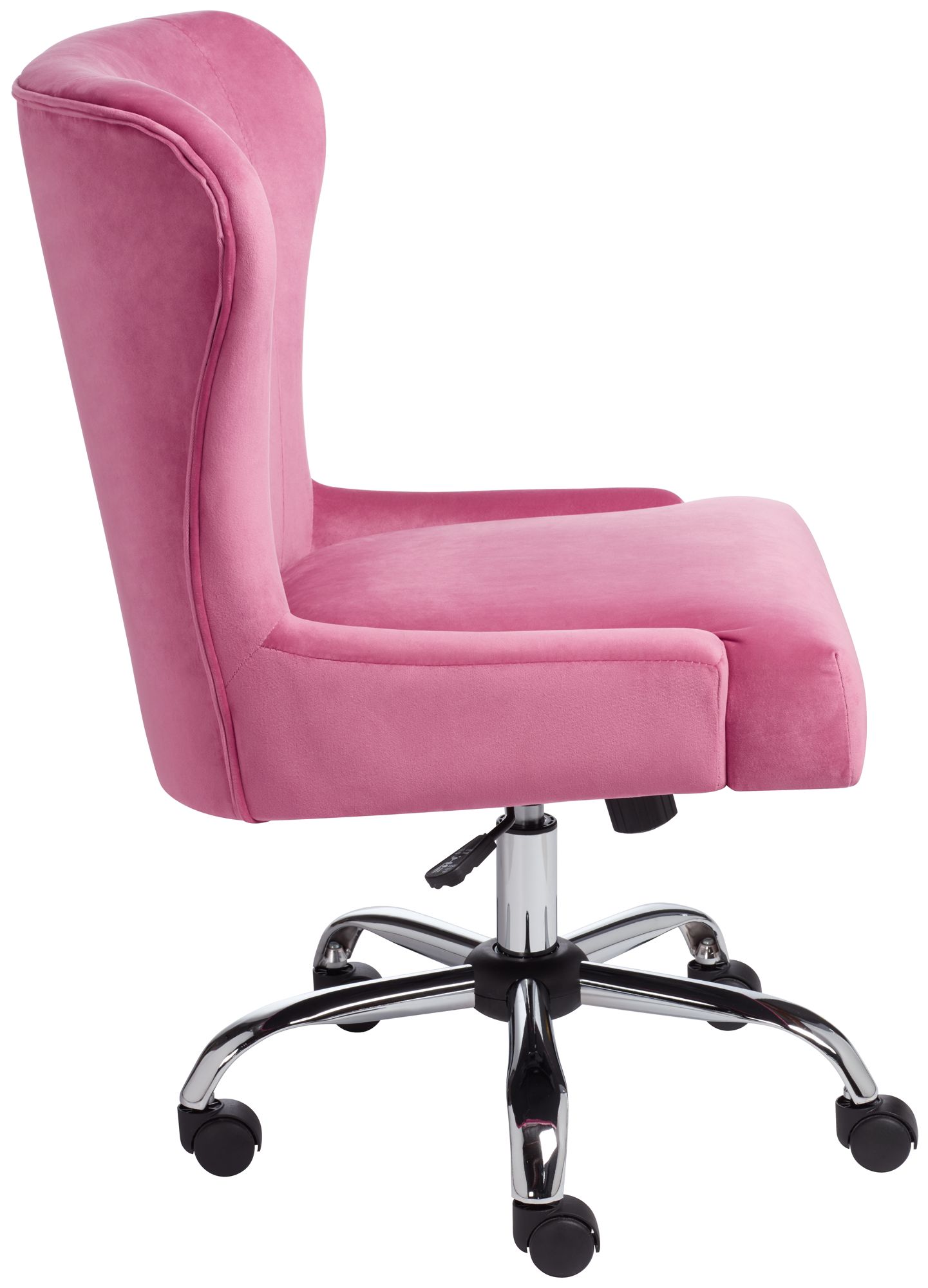 Erin Pink Fabric Adjustable Swivel Office Chairs Set of 2 in scene