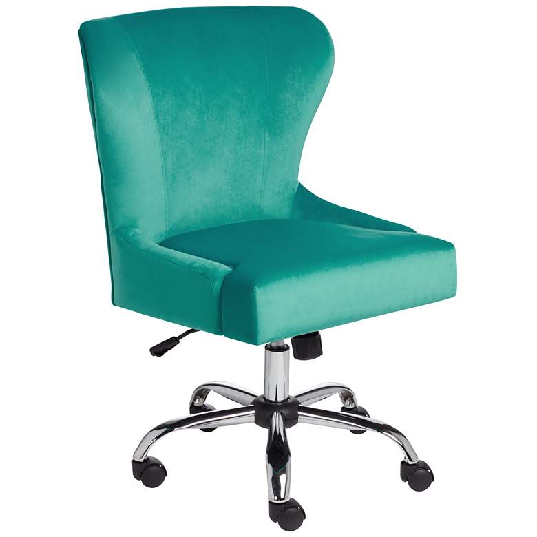 Image 2 Erin Teal Fabric Adjustable Office Chair