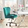 Erin Teal Fabric Adjustable Office Chair