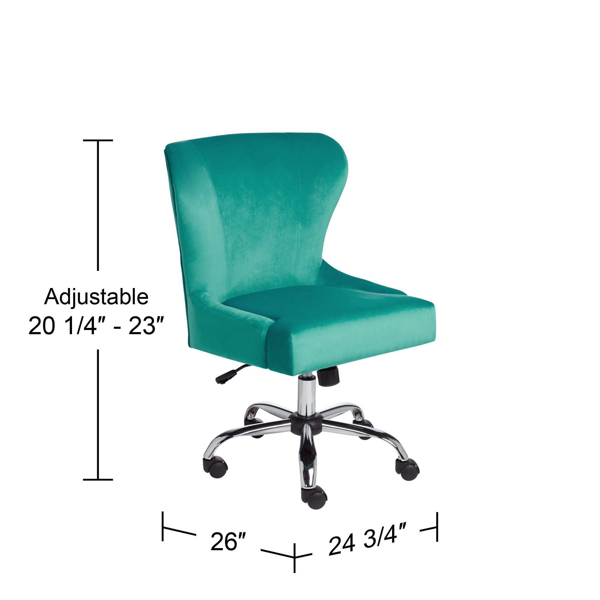 Erin Teal Fabric Adjustable Office Chair