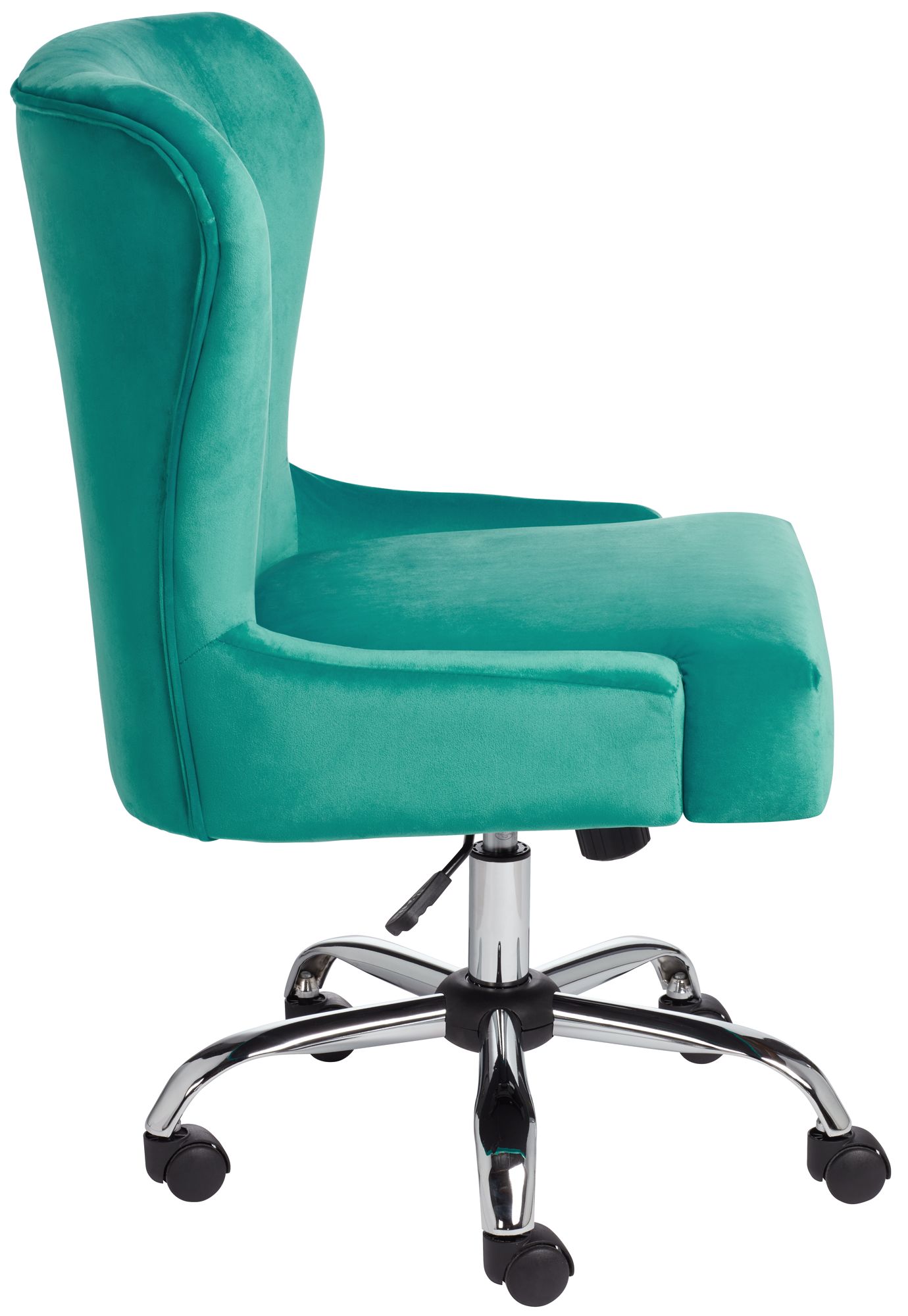 teal colored desk chair