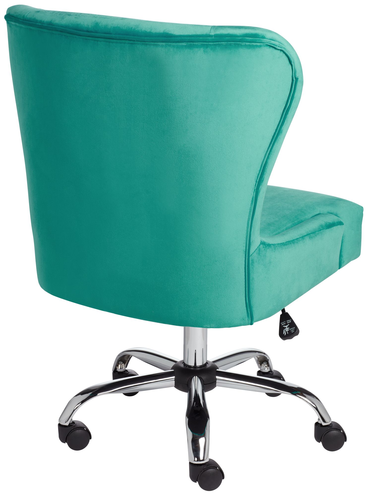 Erin Teal Fabric Adjustable Swivel Office Chairs Set of 2