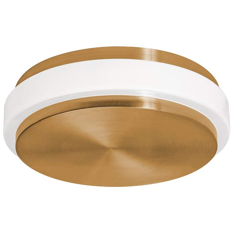 Image 1 Eris 10" Wide Light Antique Brass LED Ceiling Flush Mount