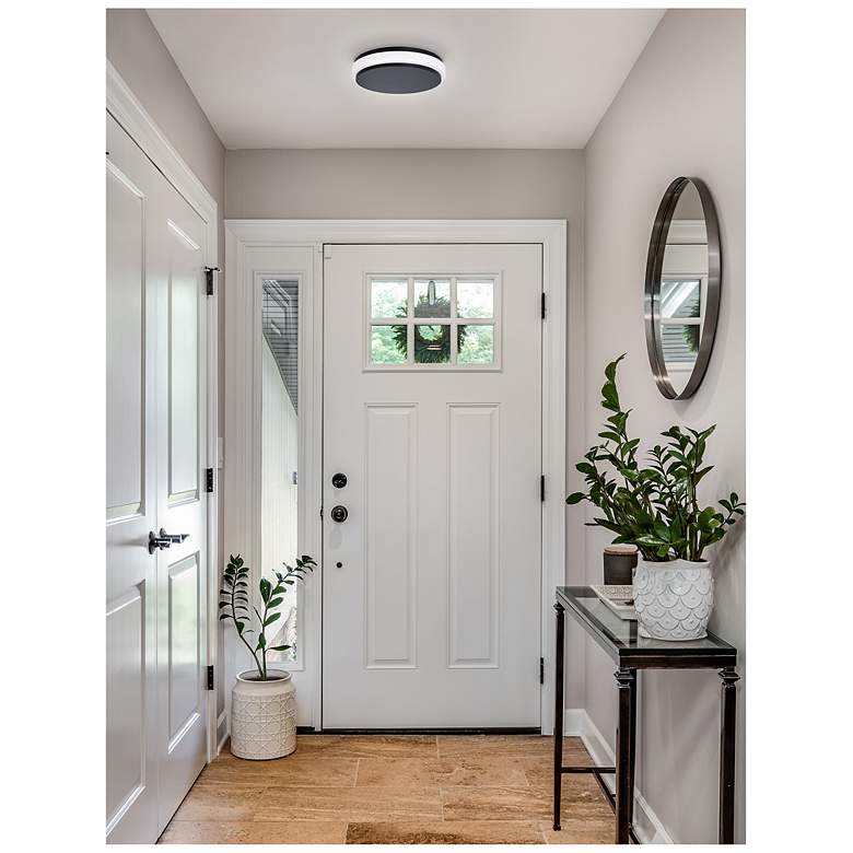 Image 2 Eris 14" Wide Black LED Ceiling Flush Mount more views