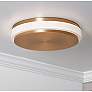 1_Eris 14" Wide Light Antique Brass LED Ceiling Flush Mount