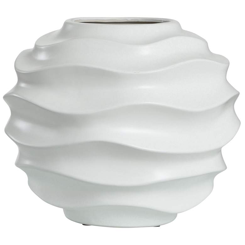 Image 1 Eris Matte White Ceramic Vase