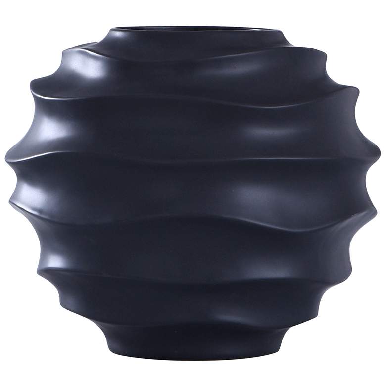 Image 1 Eris Vase - Matte Black Finish on Ceramic