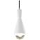 Erlen 4.75" Wide  Gloss White and Brushed Nickel Pendant with Black Co