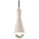 Erlen 4.75" Wide Matte White and Brushed Nickel Pendant with Black Cor