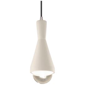 Erlen 4.75" Wide Matte White and Brushed Nickel Pendant with Black Cor Erlen 4.75" Wide Matte White and Brushed Nickel Pendant with Black Cor