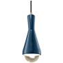 Erlen 4.75" Wide Midnight Sky and Brushed Nickel Pendant with Black Co