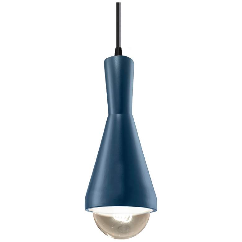 Image 1 Erlen 4.75" Wide Midnight Sky and Matte Black Pendant with Black Cord