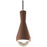 Erlen LED Pendant - Canyon Clay - Brushed Nickel - Black Cord