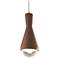 Erlen LED Pendant - Canyon Clay - Brushed Nickel - White Cord