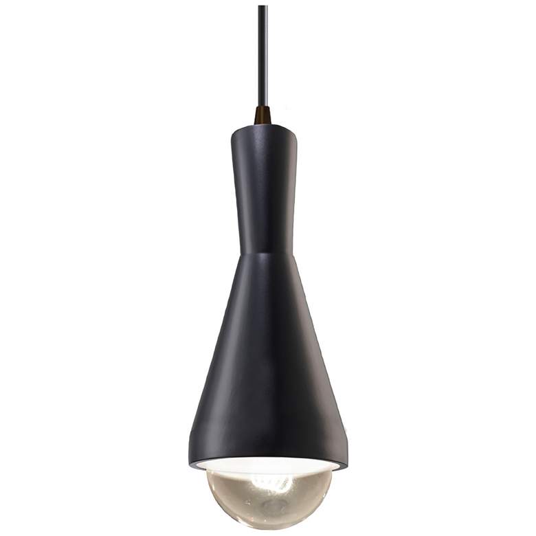 Image 1 Erlen LED Pendant - Carbon Black - Dark Bronze - Black Cord