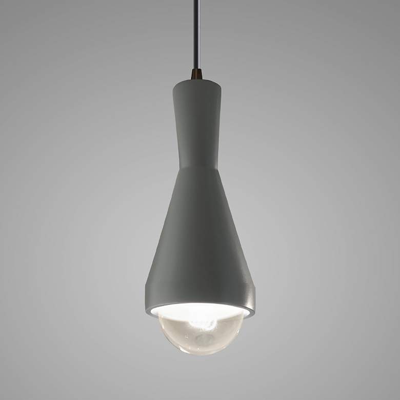 Image 3 Erlen LED Pendant - Pewter Green - Dark Bronze - Black Cord more views