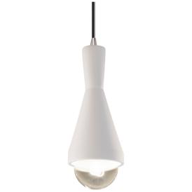 Erlen Pendant - Bisque - Brushed Nickel - Black Cord Erlen Pendant - Bisque - Brushed Nickel - Black Cord