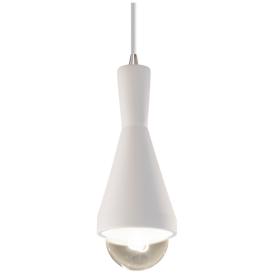 Erlen Pendant - Bisque - Brushed Nickel - White Cord Erlen Pendant - Bisque - Brushed Nickel - White Cord
