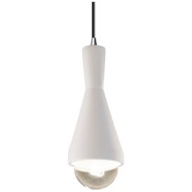 Erlen Pendant - Bisque - Polished Chrome - Black Cord Erlen Pendant - Bisque - Polished Chrome - Black Cord